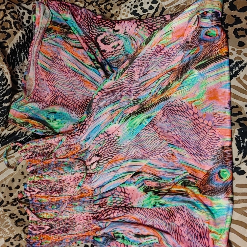 Beautifully Coloured Sun Full Length Dress Sz Sm